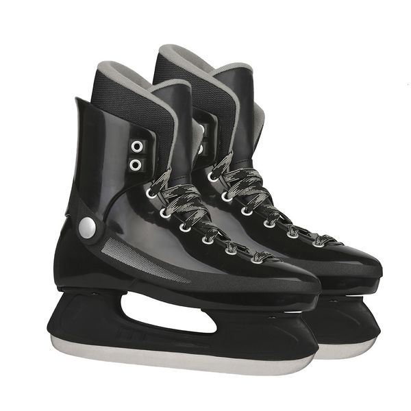 Precio de fábrica de patines de hielo, suela intermedia de fibra OEM, zapatos de patinaje de Hockey de velocidad de carcasa dura para hombre y niño 230706