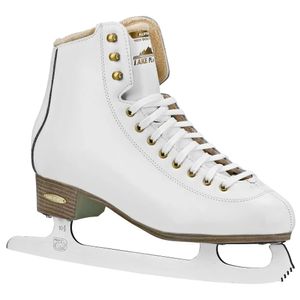 Patins à glace Figur wanita sepatu roda es kulit 10ukuran dengan pisau baja tahan karat lapisan bulu imitasi hangat 231012