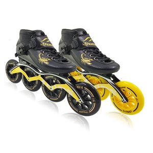 Patins à glace PASENDI patin de vitesse en ligne 4 roues 110mm 100mm rouleau homme femmes professionnel chaussures en ligne en Fiber de carbone 230717