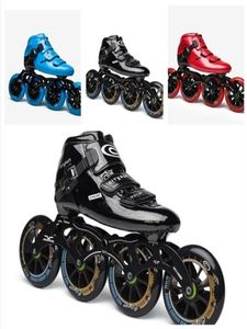 Skates de glace Cityrun Cityrun Chaussures de vitesse en ligne pour la compétition de vitesse de course de piste intérieure 110 mm 100 mm 90 mm en fibre de carbone Roller6985105