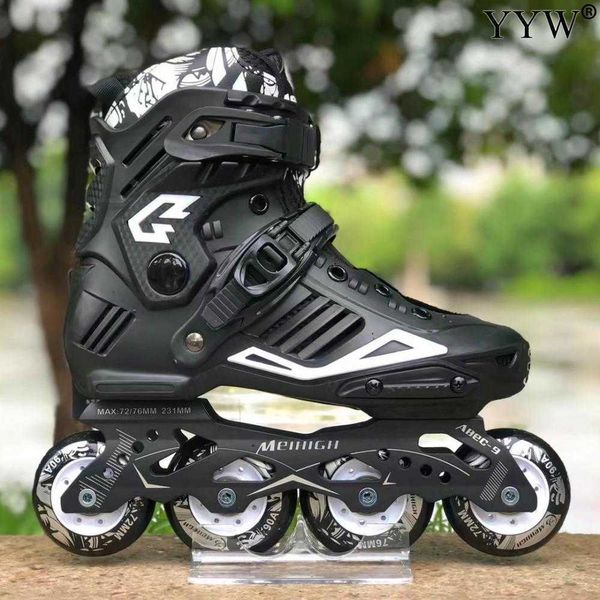 Patins à glace professionnels chaussures de vitesse en ligne Hockey Roller Sneakers s femmes hommes pour adultes patinage L221014