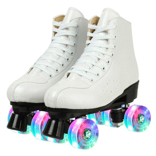 Ice Skates Roller Skate Chaussures 4 roues Quad Sneakers Skating Outdoor Indoor Sport Débutant Hommes and Women Gift L221014