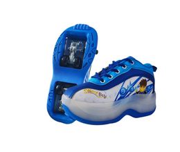 Patins à glace patins à roulettes chaussures 4 roues baskets enfants garçons lumière clignotante Led cadeau fille mode sport décontracté enfants jouets botte