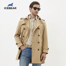 ICEbear, nueva gabardina para hombre, rompevientos de solapa larga para hombre de alta calidad, ropa de marca para hombre MWF20709D 201120