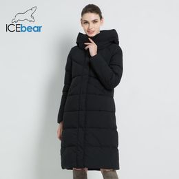 Icebear nouvelle marque de mode pour femmes Parka veste d'hiver simple conception de manchette coupe-vent chaud femme manteaux de haute qualité GWD18150 201120