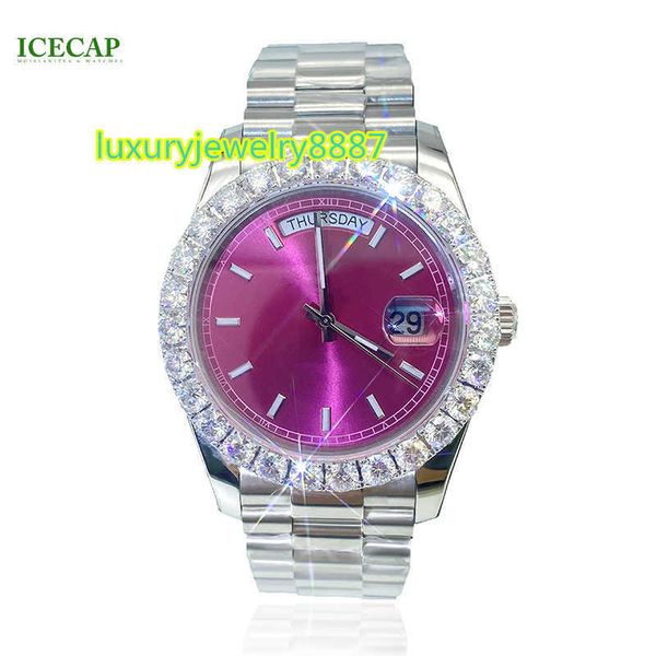 Icecap – montre mécanique de luxe pour hommes, bijoux Moissanite, marque de mode, vente en gros d'usine, diamant scintillant, offre spéciale