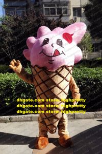 Icecream Ice Cream Cone Costume De Mascotte Yaourt Yaourt Yaourt Adulte Personnage De Dessin Animé Société Promotion Nouvel An Fête zz7805