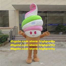 Eiscreme-Eiscreme-Joghurt-Joghurt-Maskottchen-Kostüm für Erwachsene, Cartoon-Charakter-Outfit, Neujahrsparty, Bodenshow, zz7878