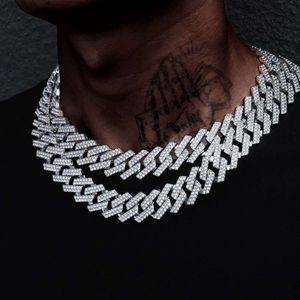 Bijoux hip hop à liaison cubaine glacée 20 mm sier ou or collier miami épais de l'Inde
