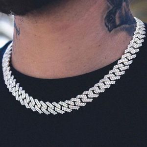Iced Out 15mm Miami Cubaanse Link Chain 8 16 18 20 24 Aangepaste Ketting Armband Strass Bling Hip hop For244b
