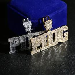 Iced Out Bling 5A CZ Plug Hanger Ketting Charm Micro Pave Volledige Kubieke Zironica Stone Hip Hop Fashion Cool brief Sieraden Heren