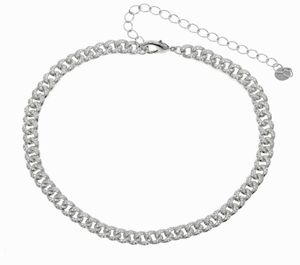 Iced Bling 7mm Crystal Miami Cuban Link Chain Choker ketting voor Lady Micro Pave CZ Miami Chokers Women Jewelry2843930