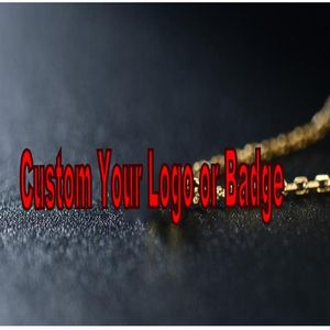 Iced Out Bling bling Zirkoon Ontwerp Custom Logo en badge Zirconia Brief Hangers Ketting Chain256d