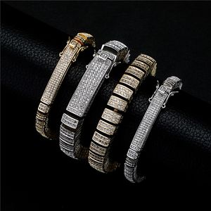 Iced Out Chain Cubic Zirconia Bracelet Géométrique Zirconal Bracelets Hommes Femmes Bijoux