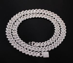 Iced Out Cuban Link Chain Mens Gold Silver Hip Hop Jewelry ketting9175865