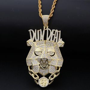 Iced Out Custom Bundeal Hanger Ketting In 14k Geel Goud Micro Verharde Lab iamond Hip Hop Mannen Jewelry261R