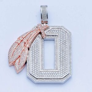 Iced Out Custom Brief Hanger 925 Sterling Zilveren Diamant Nummer Naam Lnitial Vvs Moissanite Mannen Hanger Hiphop Sieraden