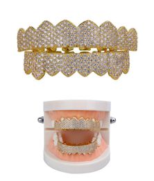 Iced Out Diamond Teethz Grillz pour hommes femmes Body Hip Hop Silver Gold Grills8460537