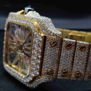 VILUDES DE LUXURO VVS MOISSANITE Diamante Relojes de diamantes de lujo de acero inoxidable para hombres Mujeres