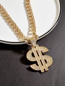 Iced Out Miami Cuban Link Chain Gold Silver Men Hip Hop Tennis Gradueerde ketting sieraden 16inch 18inch 20inch 22inch 24inch dollar bord