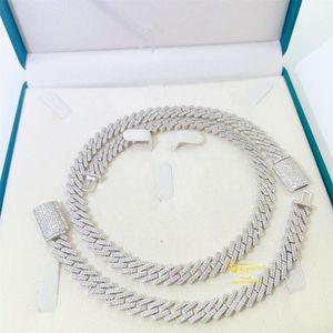 Iced Pass Diamond Tester VVS Moissanite Jewelry ketting Bracelet Women 10mm Cubaanse linkketen