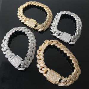 Iced out prong cubaanse armband hele verkoop sieraden
