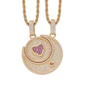 Hip Hop ketting Sun Moon paar ketting ketting microset zirkon liefde persoonlijkheid sieraden cadeau