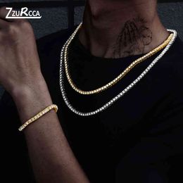 Iced Out Tennis Chain Ketting Mannen AAA Cubic Zircon Gold Choker Collar Crystal voor Dames Collares Para Mujer