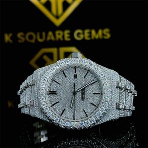 Iced Out VVS Clarity Moissanite Watch Diamond Calendar Heren en Women's Watch