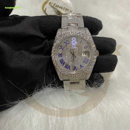 Iced Out VVS Moissanite Hip Hop horloge sieraden aangepaste luxe mechanische horloges luxe aangepaste Iced out VVS 1/VS1 GRA C
