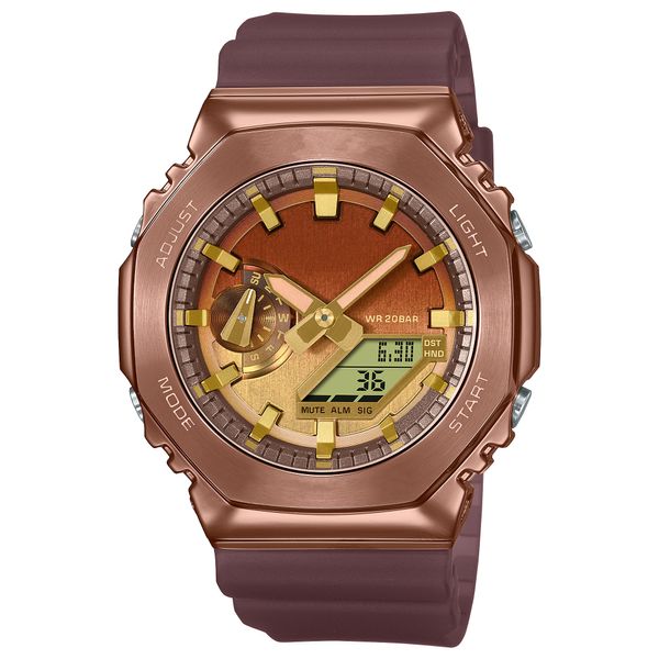 Iced Out – montre de sport à Quartz numérique pour hommes, LED, lampe de levage automatique, pleine fonction, heure mondiale, série GM Oak