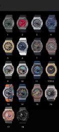Iced Out Watch GM2100 Oak Watch Men's Sport Quartz Digital Watch alliage cadran amovible assemblage étanche World Time