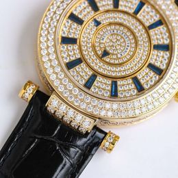 Reloj helado para mujer Franck Muller Relojes 5A Movimiento mecánico de alta calidad Uhren Reloj para mujer DOBLE MISTERIO Montre lleno de diamantes Busto hacia abajo Reloj ZSIM