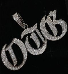 Letras individuales heladas AZ Nombre Collar colgante Micro Pave Cz Stone Hip Hop Punk Style Jewelry Gift for Men Women9206231
