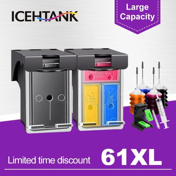 Remplacement de la cartouche ICEHTANK 61XL pour la cartouche à encre HP 61 pour HP61 DeskJet 1000 1050 105a 1510 2000 2050 2050A 3000 IMPRIDER 240420