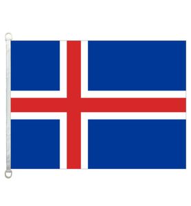 Banner de drapeau en Islande 3x5ft90x150cm 100 Polyester 110gsm Warp Tissu tricot Tissu extérieur Flag3076773