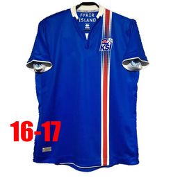 IJsland Retro Classic 16 17 voetbalshirts Sigthorsson Gudmundson Sigurdsson Skulason Bjarnason National Team voetbalshirt