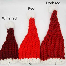 Рождественская шапка из исландской шерсти, креативное ручное плетение
