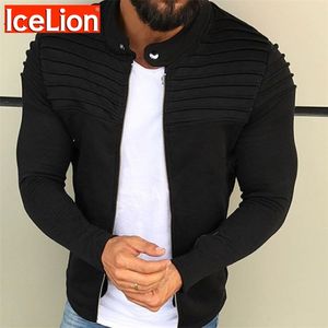 IceLion Automne Manteau Veste Hommes Mode Pli Vestes Coupe-Vent Homme Casual Marque Vêtements Top Qualité Survêtement Plus La Taille 220816