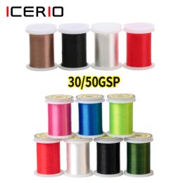 Icerio 3D / 50D GSP GSP High Tensile Fly Tying Fil lisse Lmoastly Wiffhed Polyethyle Floss Tying Material for Nymphes Streamers