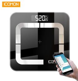 ICOMON I31 Smart Body Weight Scale de salle de bain numérique Corpielle graisse MI Échelle Bluetooth Human Weight BMI Panking Scale Balance Floor Y203856663