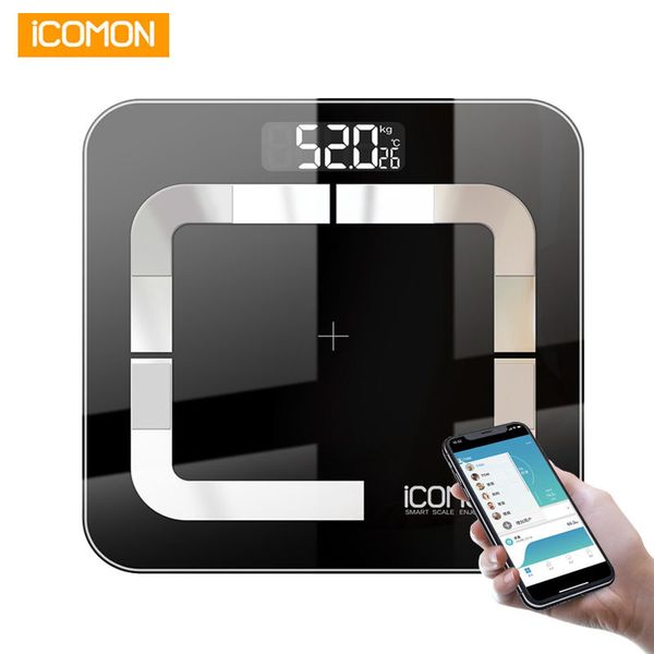 ICOMON i31 Smart Body Weight Scale Salle de bains numérique Body Fat mi Scale Bluetooth Poids humain bmi Balances de pesée Balance au sol Y200106