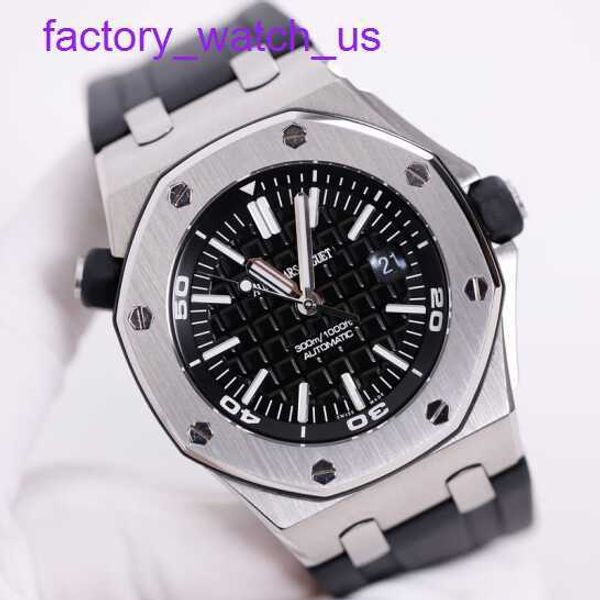 Iconic AP Wall Watch Royal Oak Offshore 15710st Watch Men's Steel Disk Black Disk Automático Mecánico Swiss Luxury Luxury Sports Watch Diámetro de 42 mm