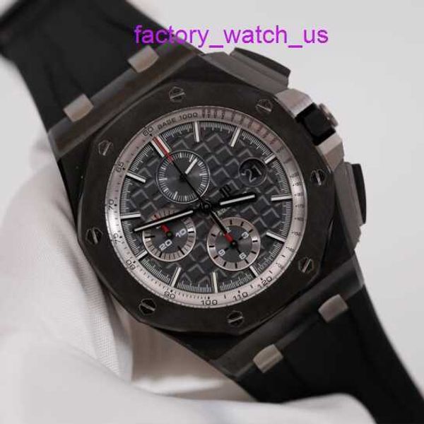 Iconic AP Montre-bracelet Epic Royal Oak Offshore 26405CE Montre pour homme Céramique noire Fluorescent Pointeur numérique Automatique Mécanique Montre de renommée mondiale Horloge suisse