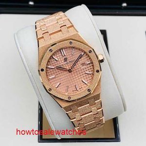 Montre-bracelet emblématique AP pour femme Royal Oak Series Montre pour femme 33 mm de diamètre Mouvement à quartz Acier de précision Platine Or rose Casual Montres célèbres pour homme