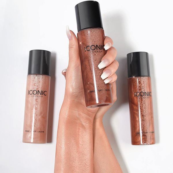 ICONIC London Prep Makeup Glow Highlight Spray Primer original glow couleur 120ml maquillage marque maquillage bronzants