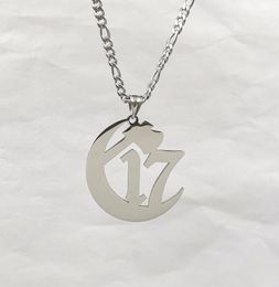 ICP Large Chapitre 17 Ouija Macc Juggalo Pendentif Charms Acier inoxydable NK Chaîne gourmette Collier 4 mm 1832 pouces Argent5634121