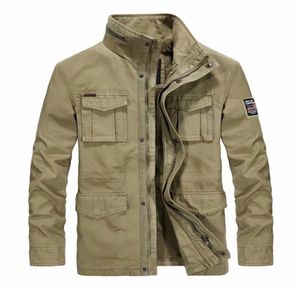 ICPANS Cotton Denim Jackets Men Long Stand Collar Multipocket Casual Coat Military Men039S Windschepen Jacket Plus Size XXXL 7567134