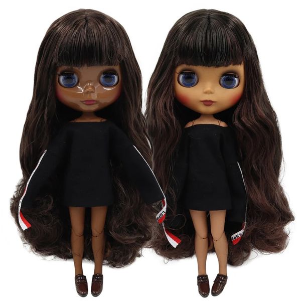 ICY DBS Blyth muñeca 16 bjd negro mezcla cabello marrón cuerpo conjunto 30 cm muñeca muñeca personalizada DIY anime niñas 240315