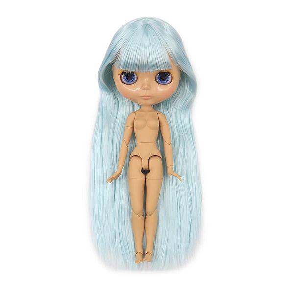 ICY DBS Blyth poupée 16 bjd corps articulé cheveux bleu pâle cheveux raides peau bronzée visage sinueux 30 cm jouet filles cadeau 240229